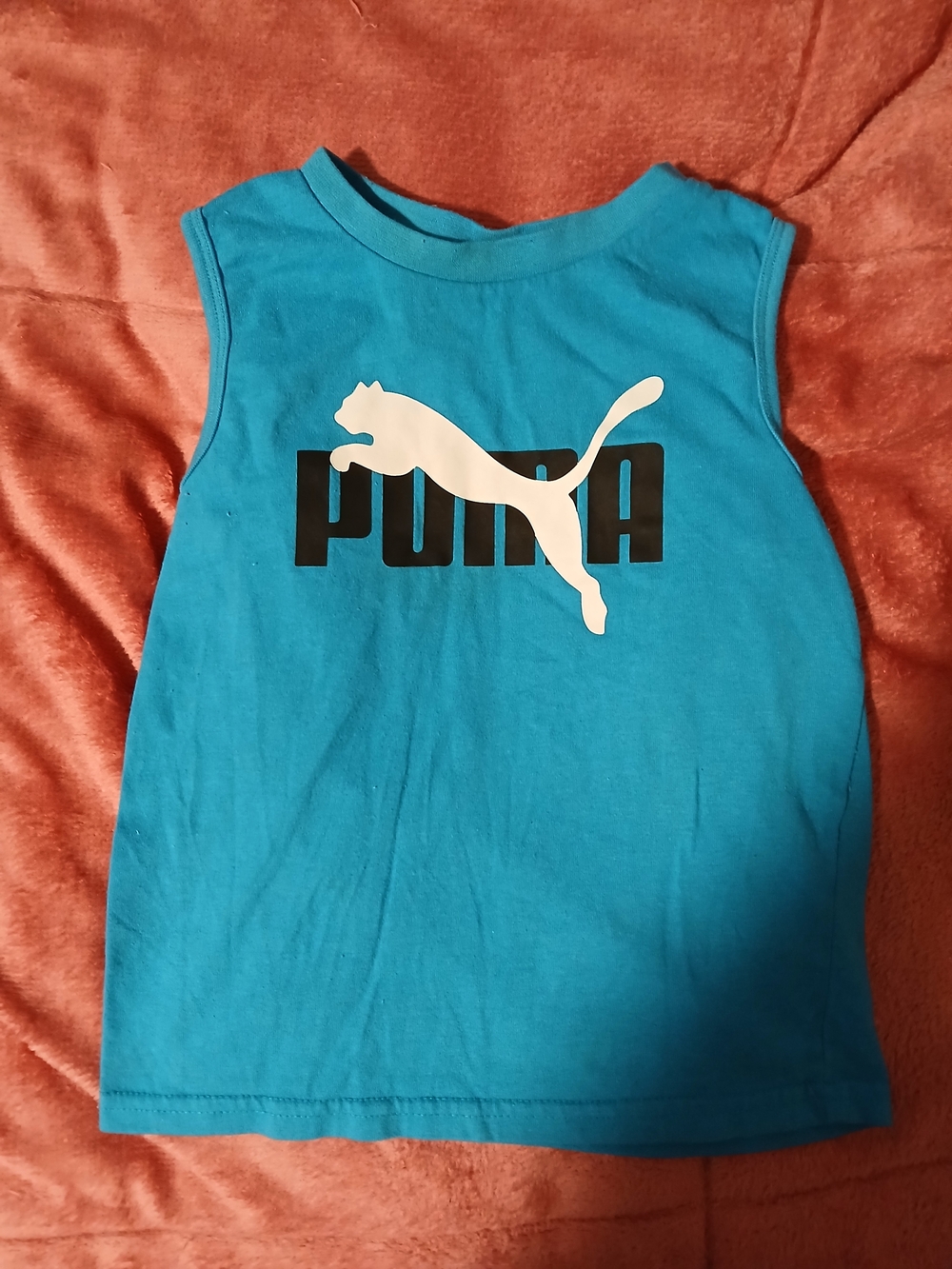 Puma Blue Logo Tank & Black Puma Shorts Set - Picture 7 of 10